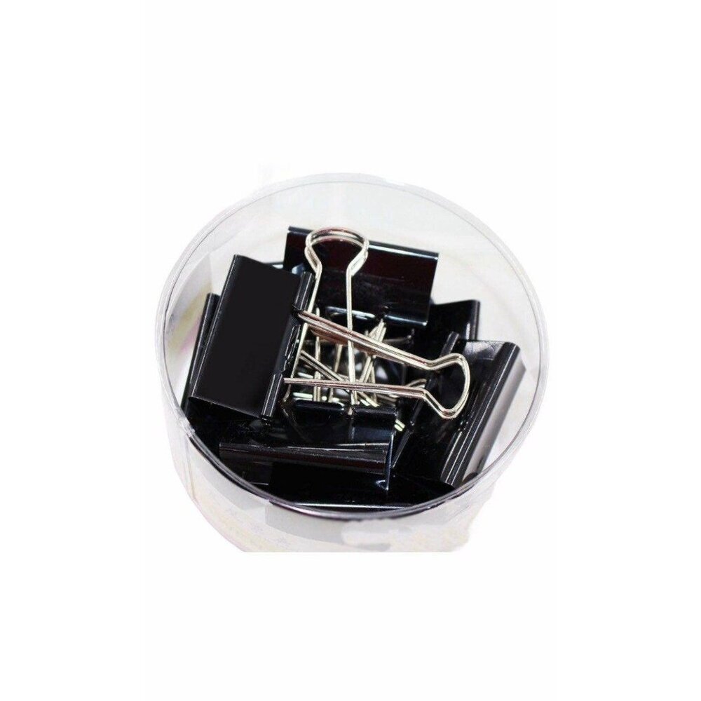 Black Binder Clips‎ Paper Clamps 12 Pcs 51mm Durable Office School Supplies